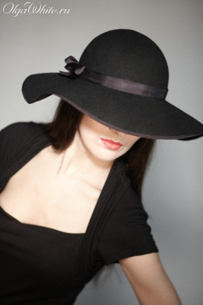 Широкополая шляпа фетровая Купить Спб черную шляпу с широкими полями