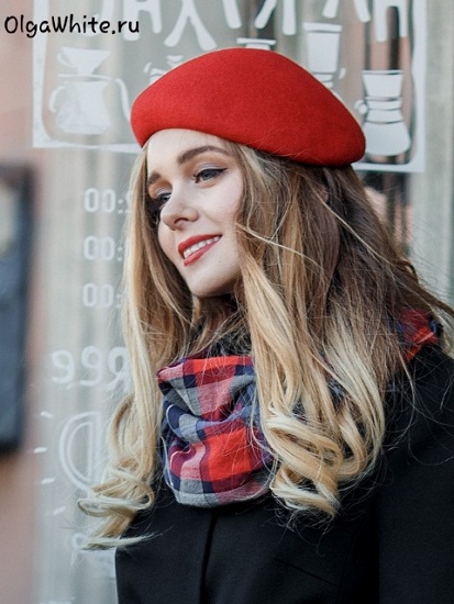 Красный фетровый берет Купить дизайнерский берет-фетровую шляпку Ralph Lauren
